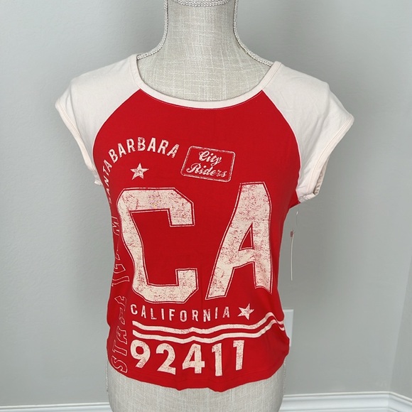 Anthropology Pilcro Baby Ringer Graphic Tee - Picture 5 of 7